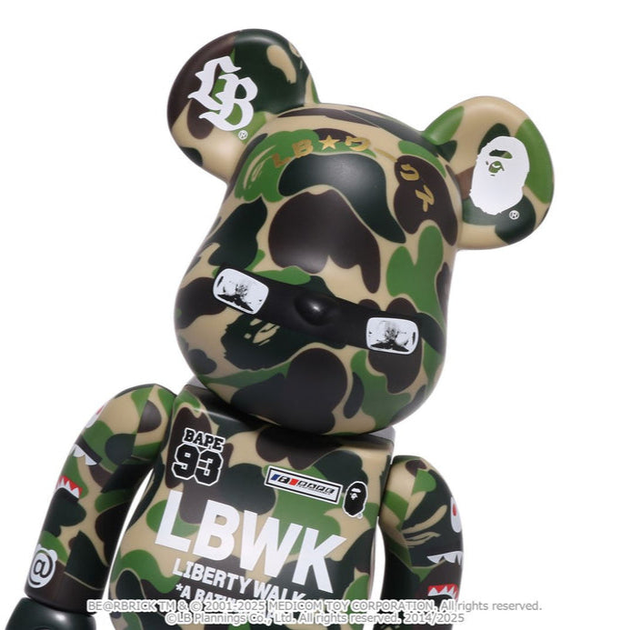 BAPE X LBWK Livaken Kun ABC CAMO BE@RBRICK 100% & 400%