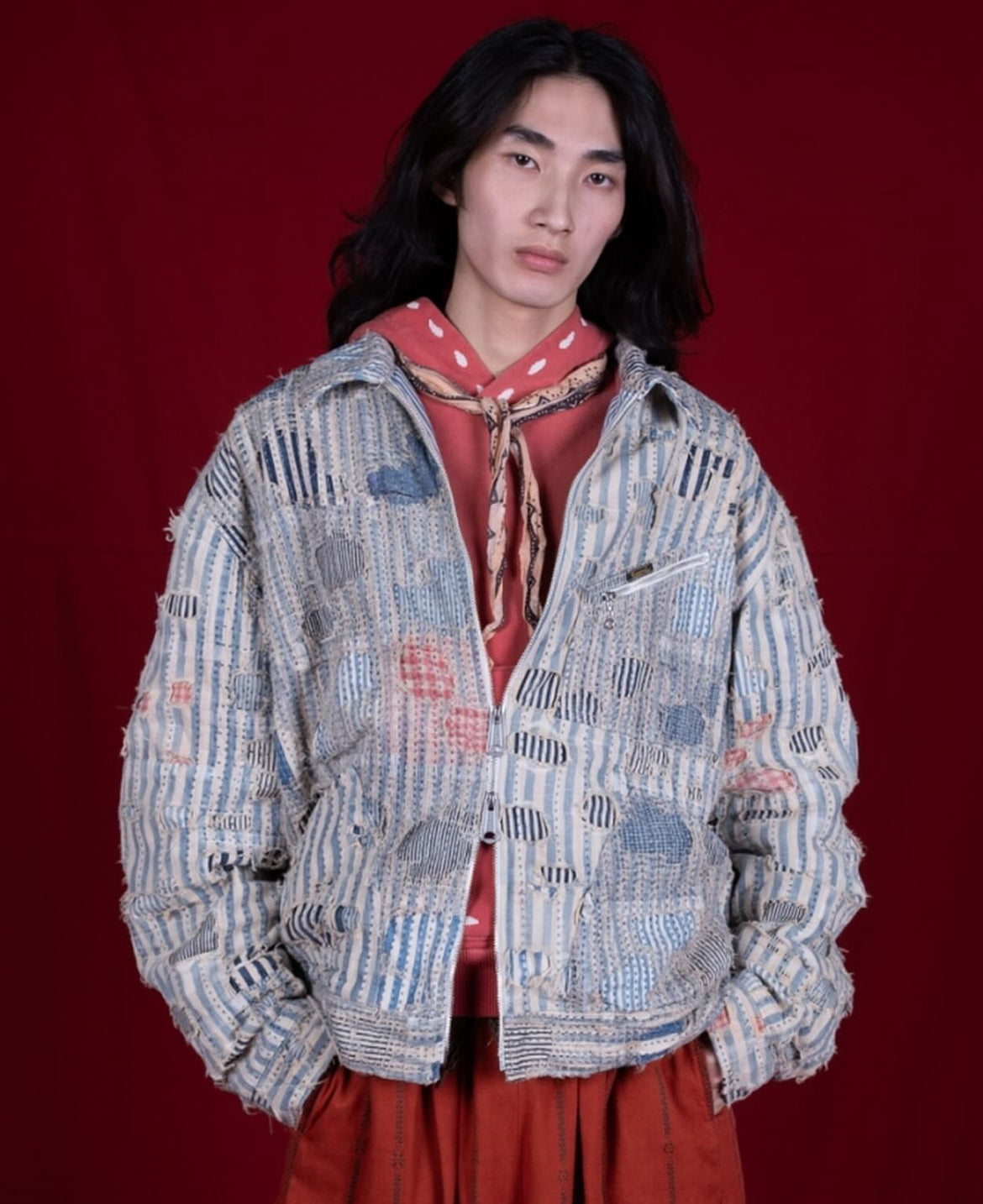 Kapital Liberty Stripe Boro Drizzler Jacket