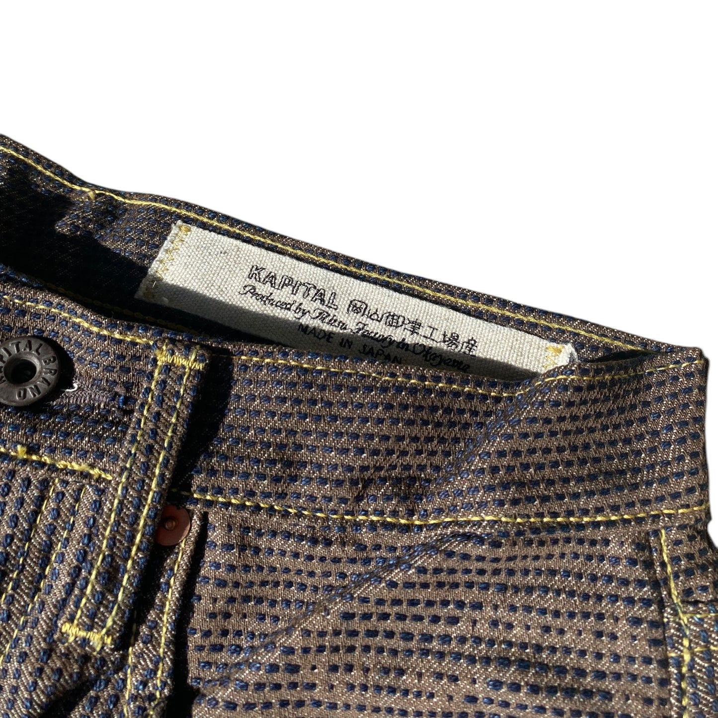 Kapital Century Denim 5P Monkey Cisco No. 5 Diamond Pattern