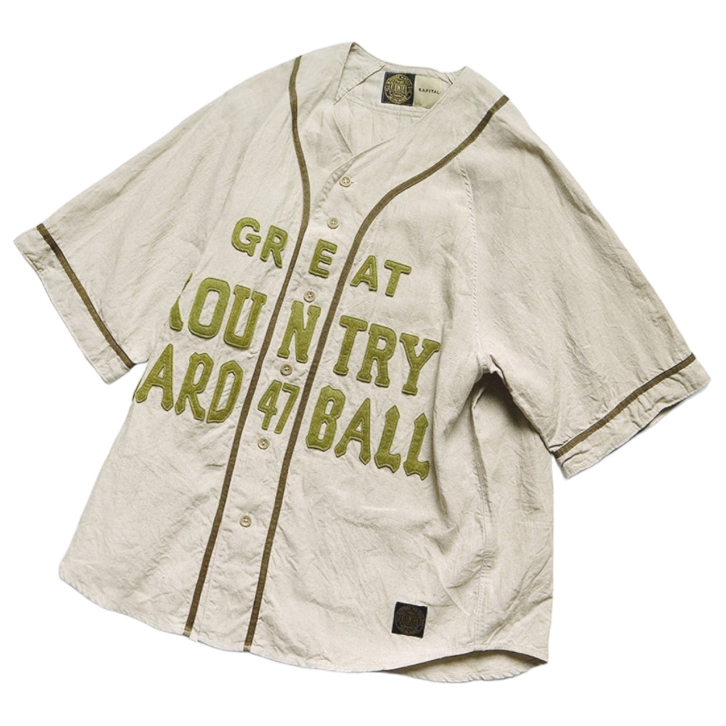 Kapital French Linen Great Kountry Baseball Shirt