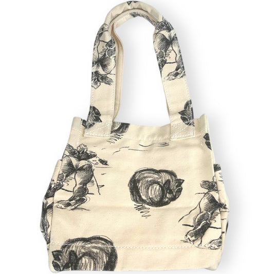 Kapital Cat Pattern Canvas Tote Bag Small (2014)