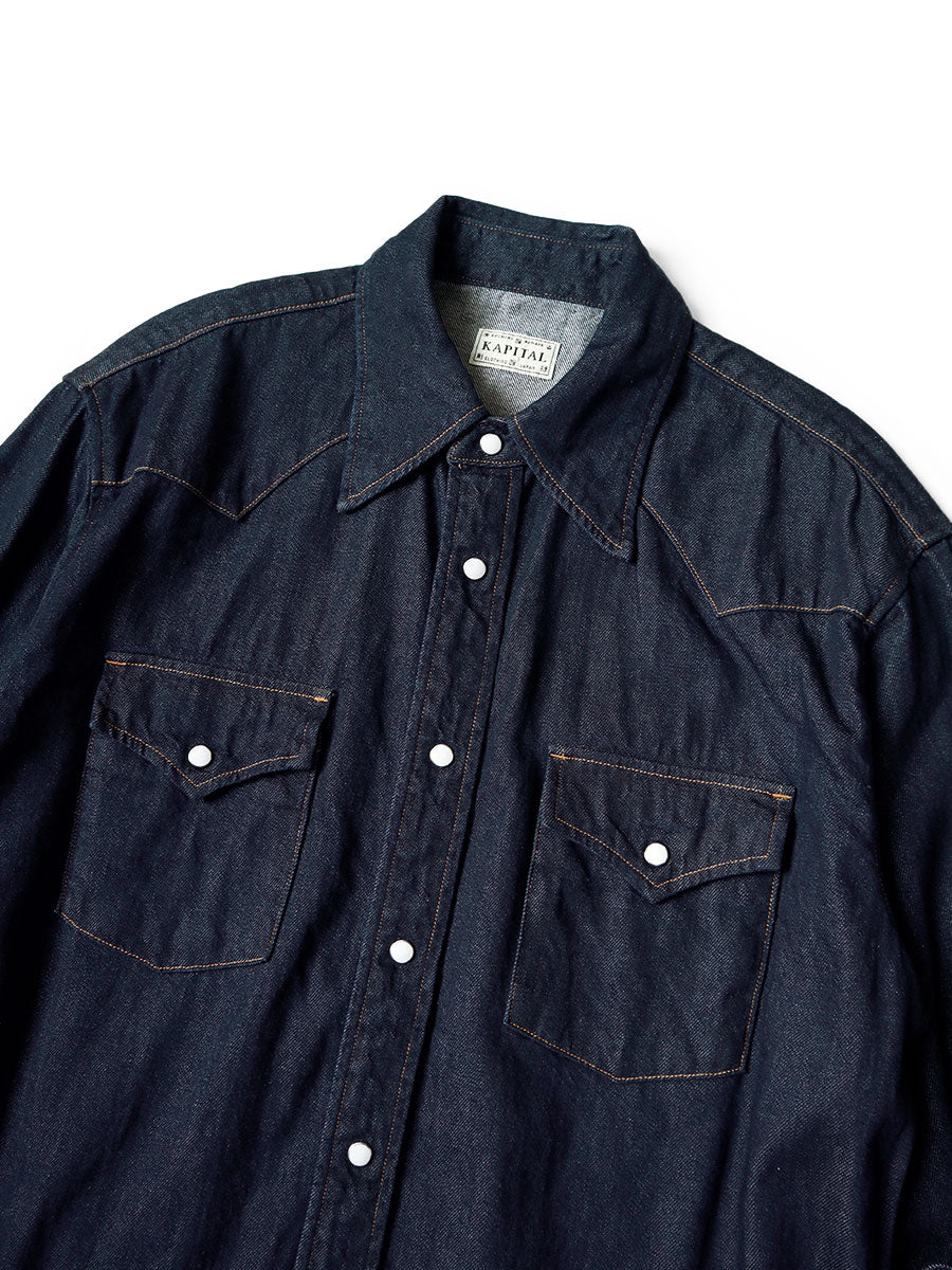 Kapital 8oz Denim Husky Western Shirt