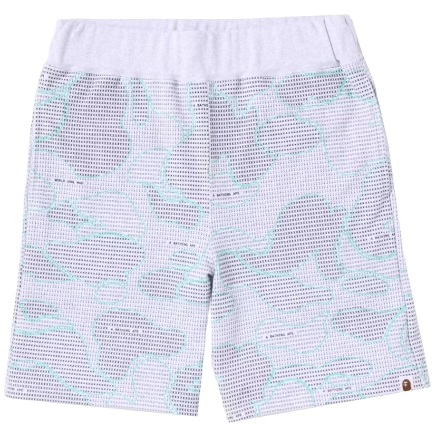 Bape Text Code Camo Sweat Shorts