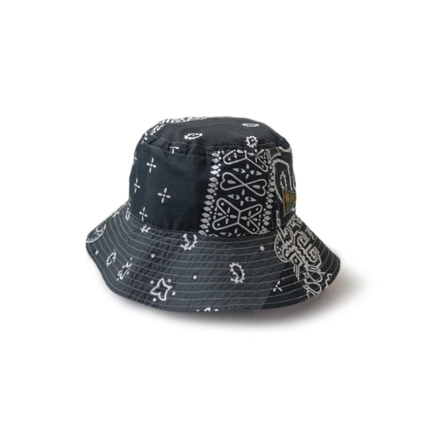 Kapital Bandana Patchwork Bucket Hat (Long Brim)
