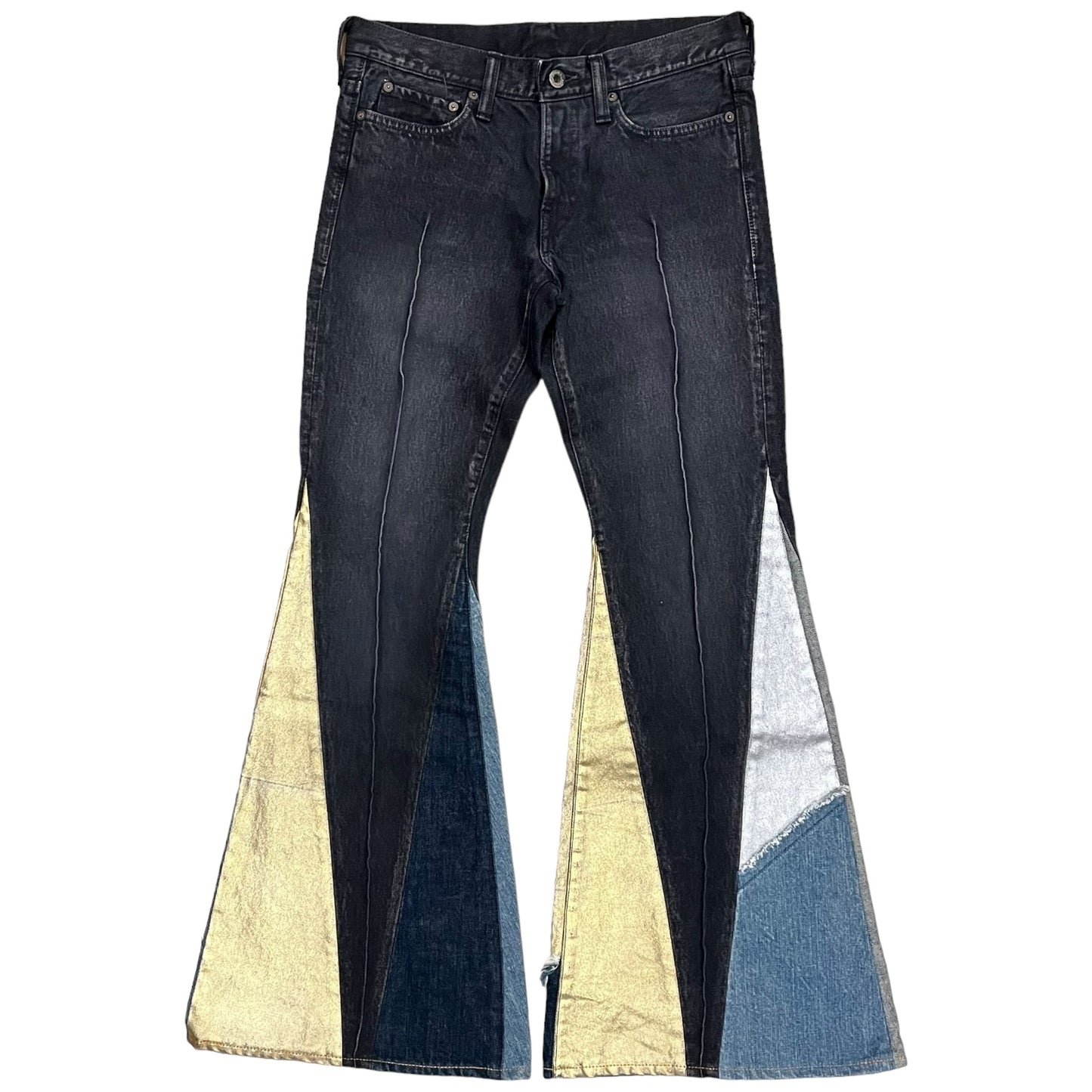 Kapital Patchwork Reconstructed Denim Flare Pants