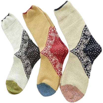 Kapital 96 Pieces Heel Paisley Bandana Socks