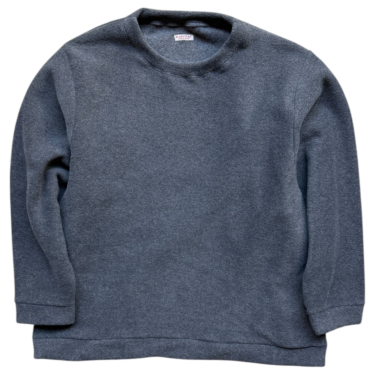 Kapital Reverse Fleece Big Crew Sweater