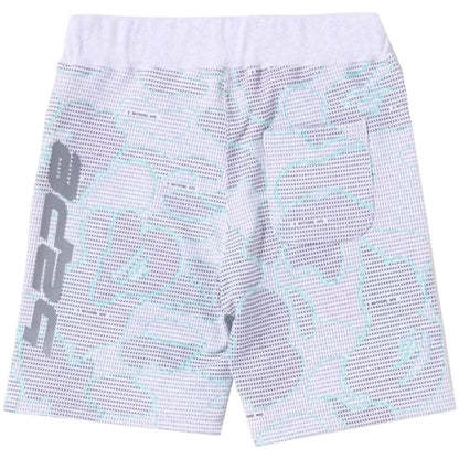 Bape Text Code Camo Sweat Shorts