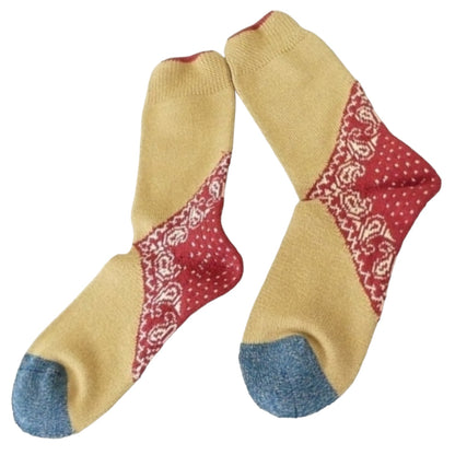 Kapital 96 Pieces Heel Paisley Bandana Socks