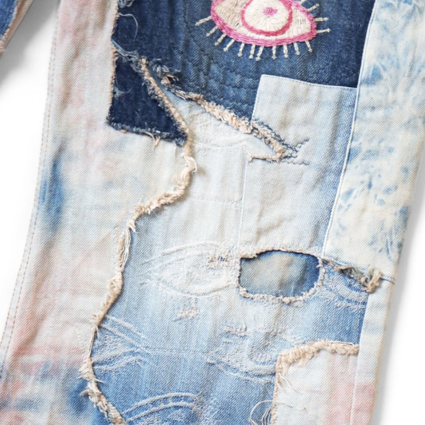 Kapital 14oz Denim Tie-Dye Baggy Flare Pants (Crazy Dixie Remake)