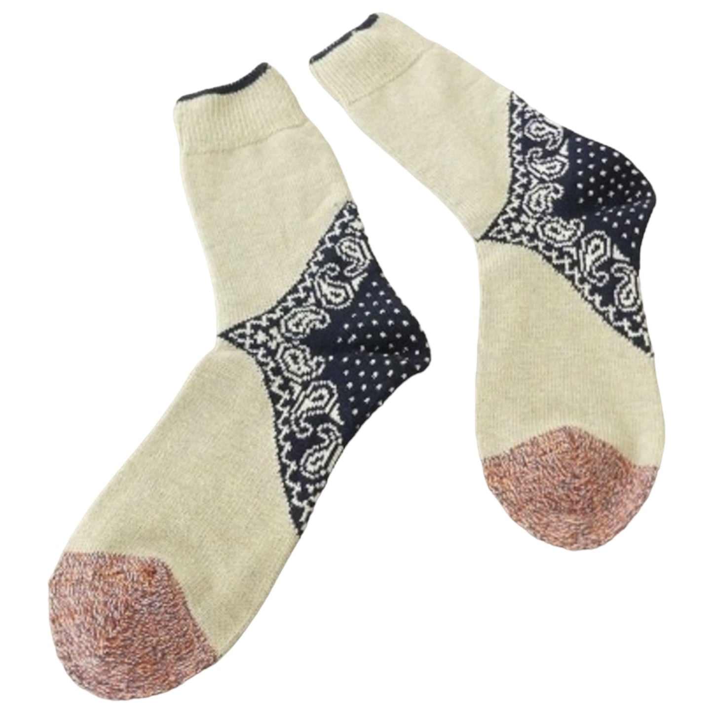 Kapital 96 Pieces Heel Paisley Bandana Socks