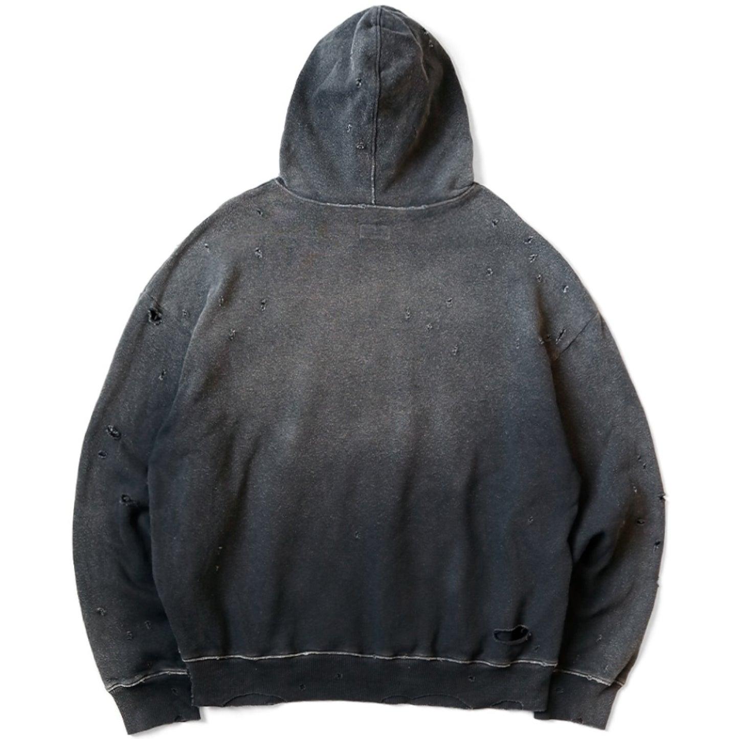 Kapital Thriller Damaged Fleece Hooded Sweatshirt (Studs Remake)