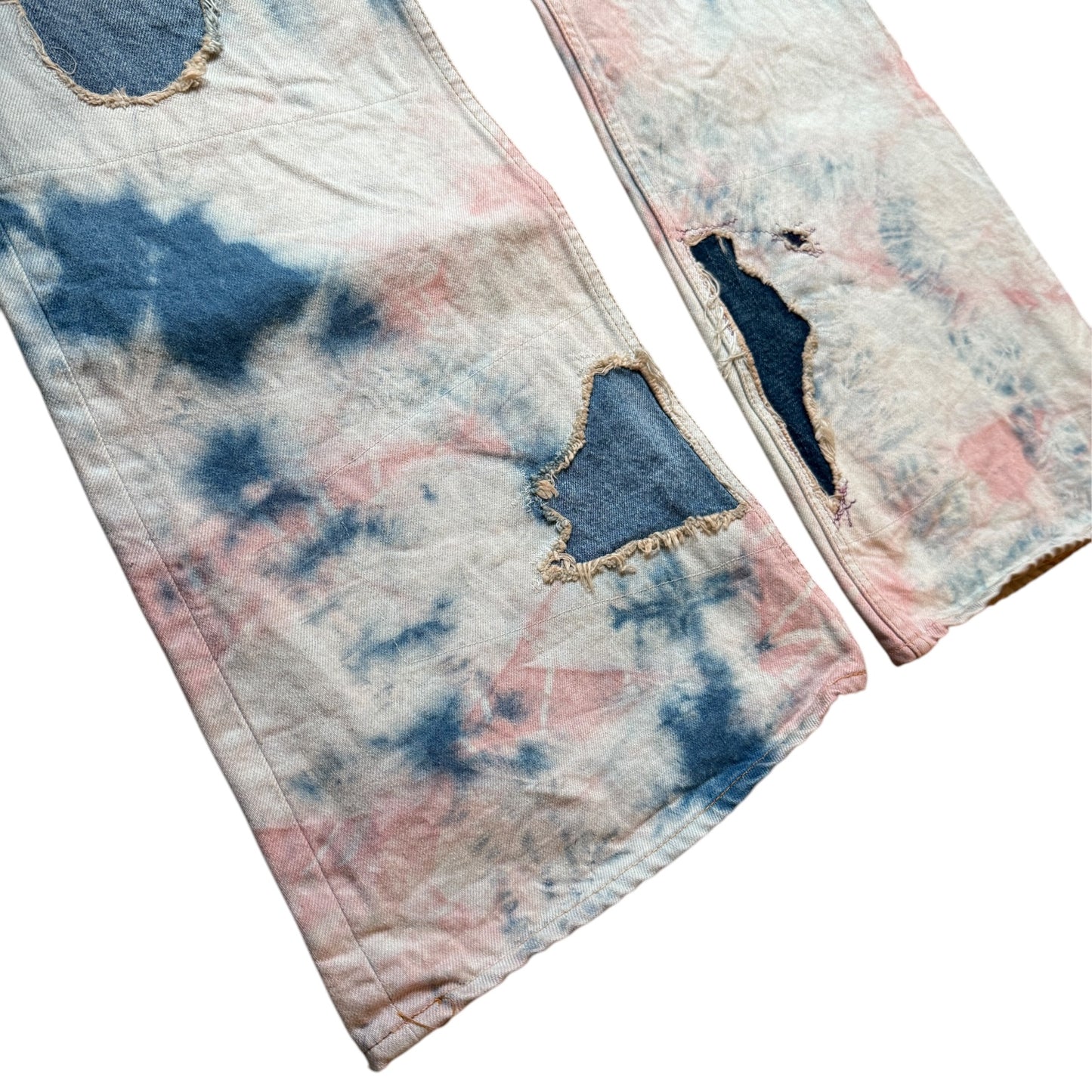 Kapital 14oz Denim 5P Tie-Dye Rat Flare Pants (Crazy Dixie Remake)