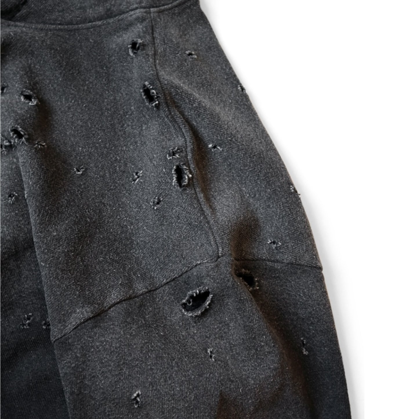 Kapital Thriller Damaged Fleece Hooded Sweatshirt (Studs Remake)