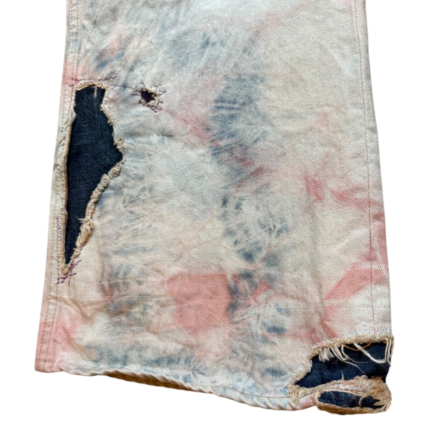 Kapital 14oz Denim 5P Tie-Dye Rat Flare Pants (Crazy Dixie Remake)