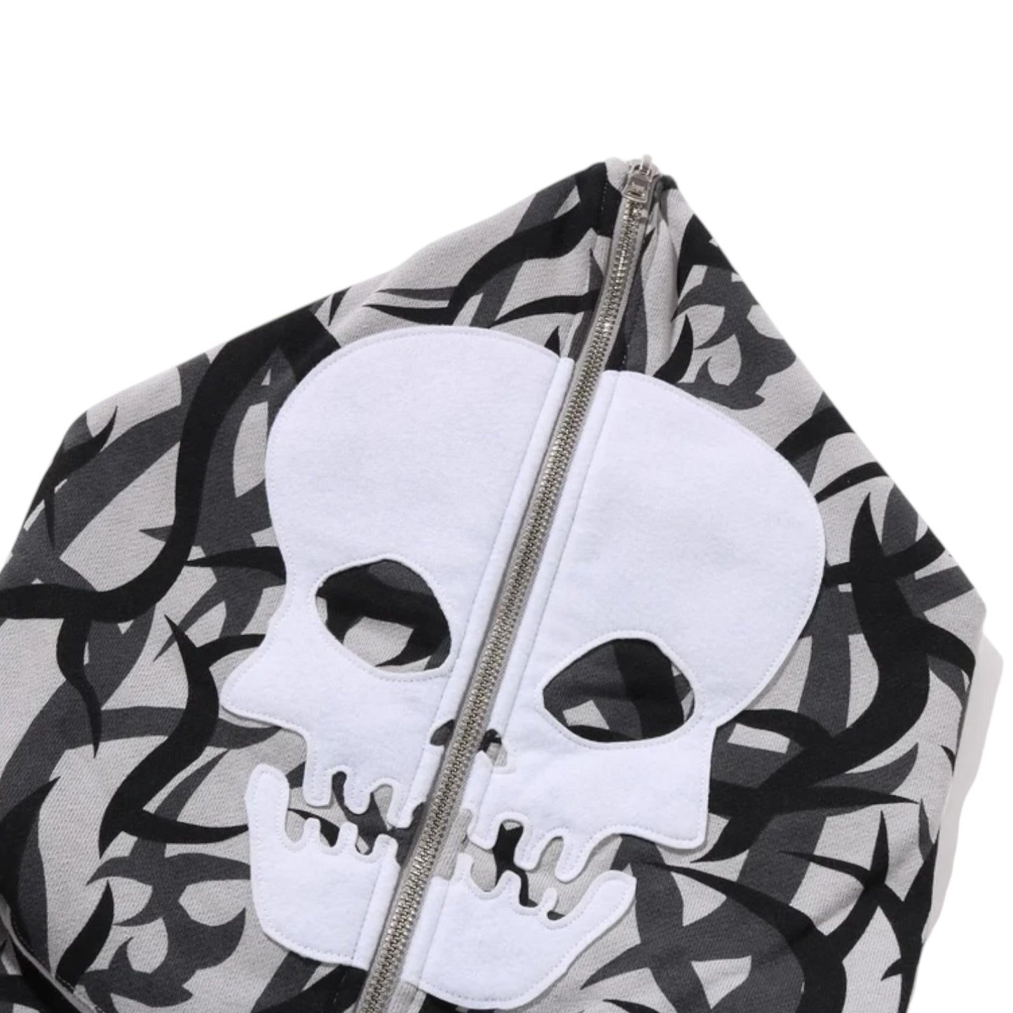 BAPE X NBHD Tribal Camo Two Face Half Zip Pullover Hoodie