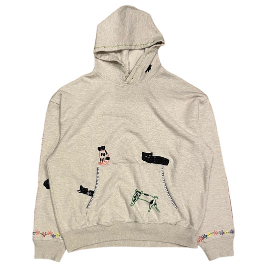 Kapital Cat Embroidery Pullover Hoodie