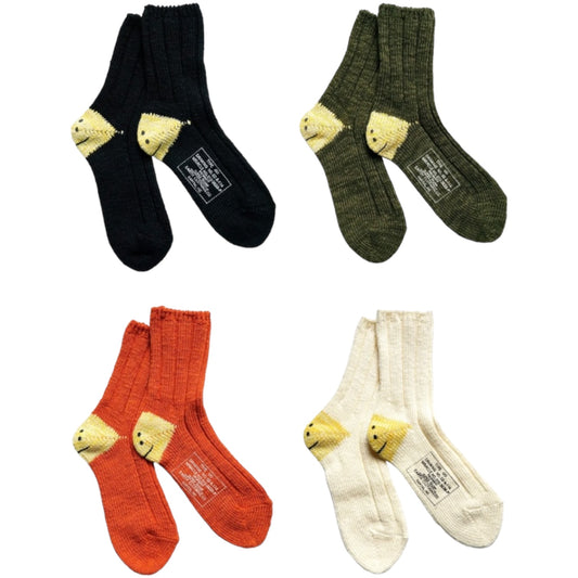 Kapital 56 Pieces MA-1 Rainbowy Happy Heel Smile Socks