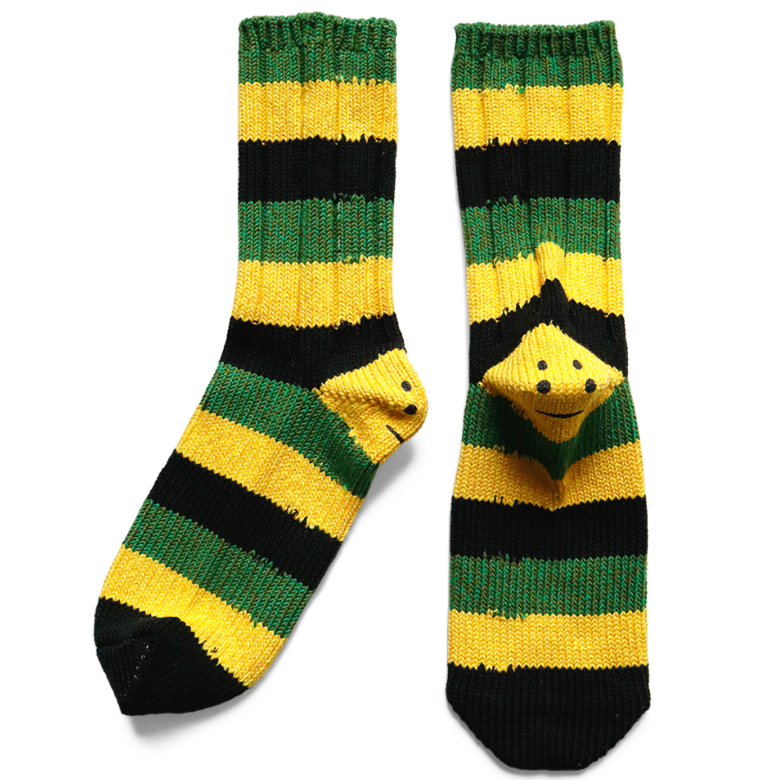 Kapital 56 Pieces Rasta Rainbowy Happy Heel Socks