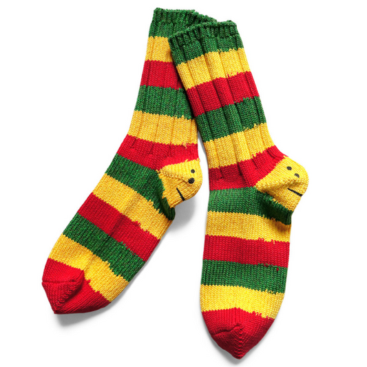 Kapital 56 Pieces Rasta Rainbowy Happy Heel Socks