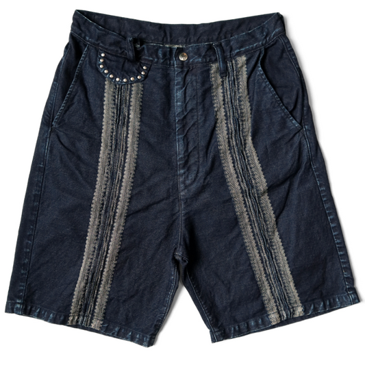 Kapital 12oz Yagasuri Jacquard Denim Shorts