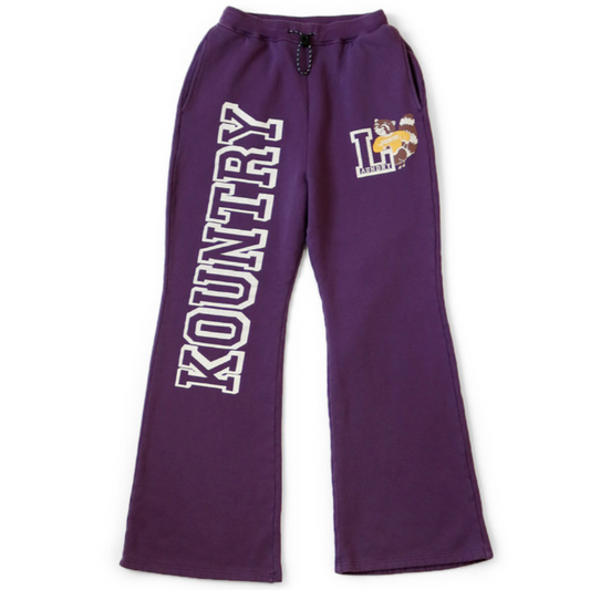 Kapital Fleece Flared Sweatpants (Kountry Print)