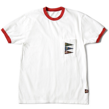 Kapital Pennant Ringer T Shirt (4 Flags)