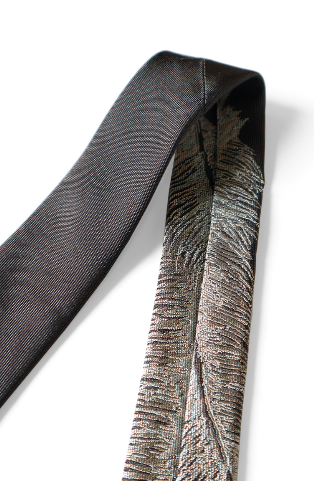 Kapital Silk Twill Feather Tie