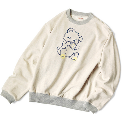 Kapital Top Fleece Peckish Little Bear Crew Sweatshirt