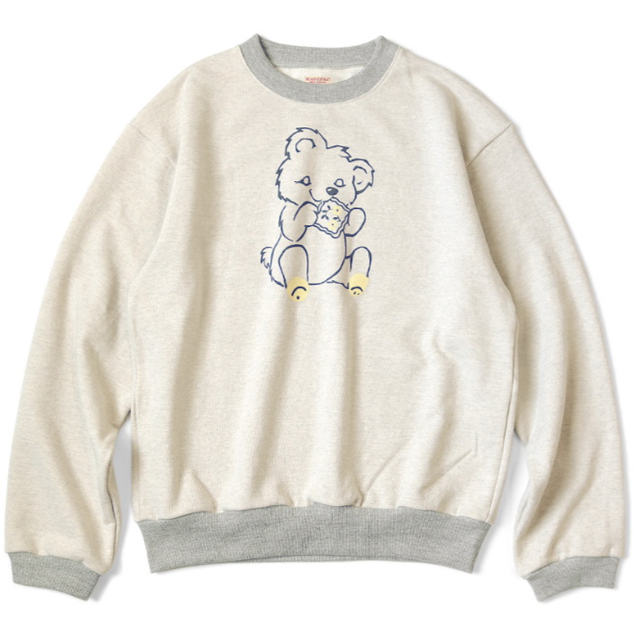 Kapital Top Fleece Peckish Little Bear Crew Sweatshirt