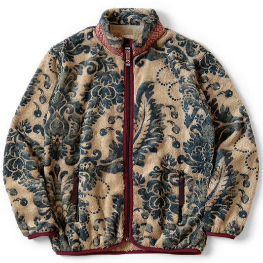 Kapital Damask Pattern Fleece Zip Jacket Blouson