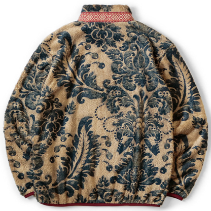 Kapital Damask Pattern Fleece Zip Jacket Blouson