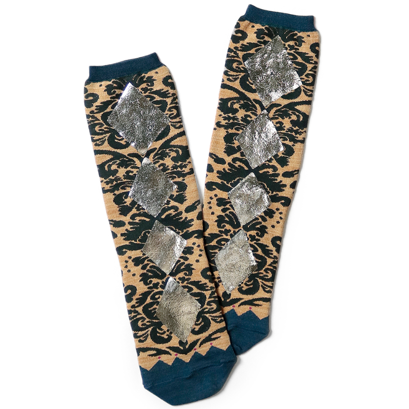 Kapital 200 Fizz pt Damask Pattern Socks