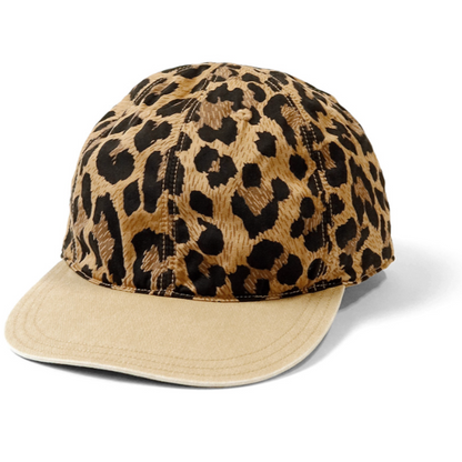 Kapital Cotton Herringbone Leopard Print Baseball Cap