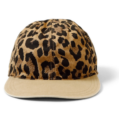 Kapital Cotton Herringbone Leopard Print Baseball Cap