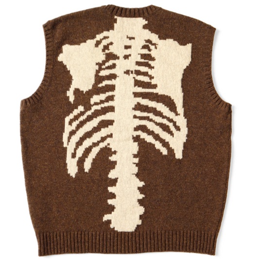 Kapital 5G Wool Bone Sweater Vest