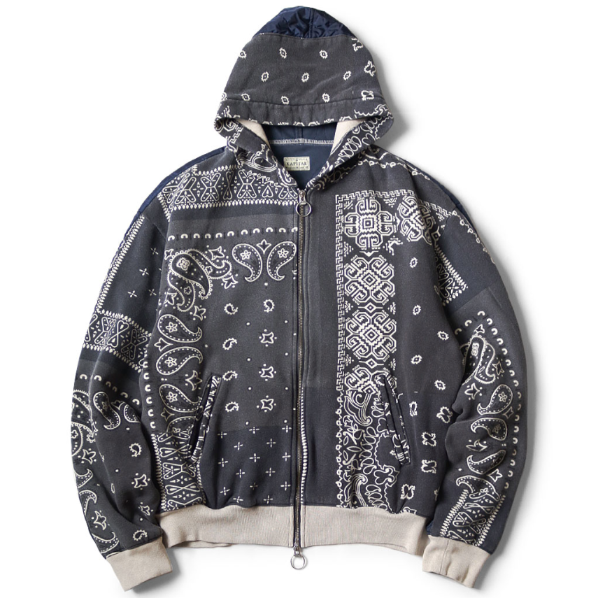 Kapital Fleece Bandana Print Bivouac Hooded Jacket