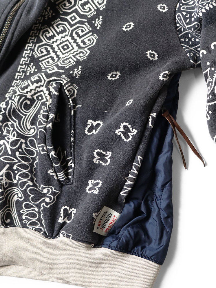 Kapital Fleece Bandana Print Bivouac Hooded Jacket