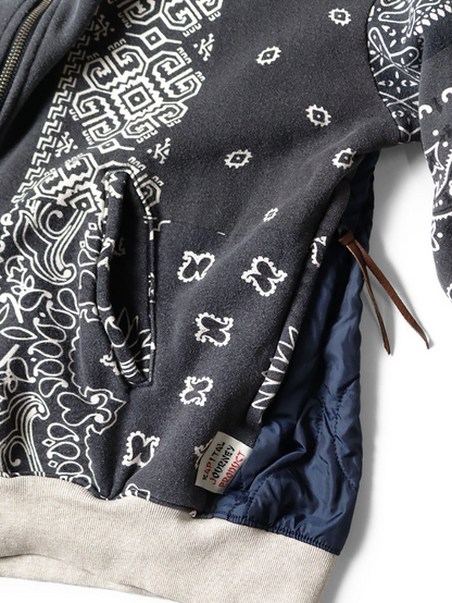 Kapital Fleece Bandana Print Bivouac Hooded Jacket