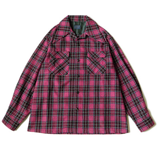 Kapital Wool Check Rangle Collar Board Shirt