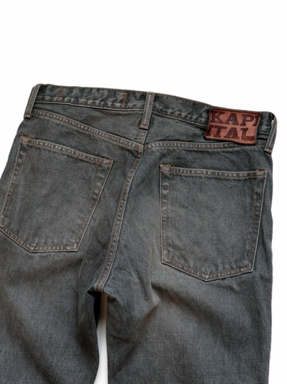 Kapital 14oz Black Denim 5P Monkey CISCO (Studs Remake)