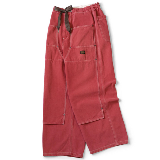 Kapital California Red Canvas W Knee Easy Baggy Pants