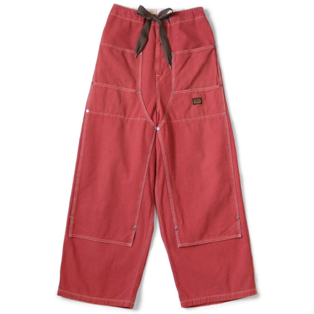 Kapital California Red Canvas W Knee Easy Baggy Pants