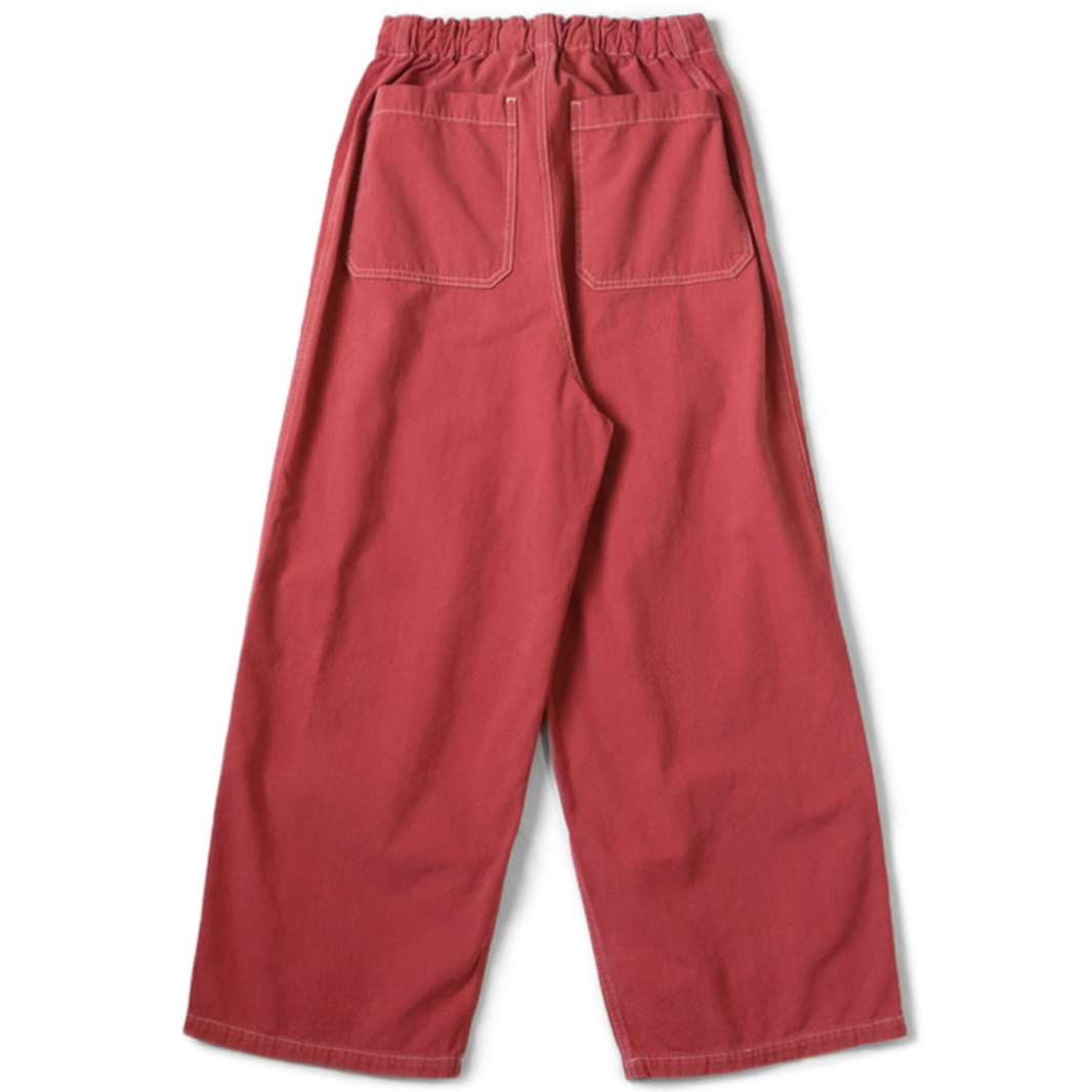 Kapital California Red Canvas W Knee Easy Baggy Pants