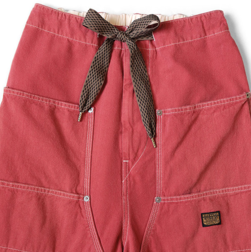 Kapital California Red Canvas W Knee Easy Baggy Pants