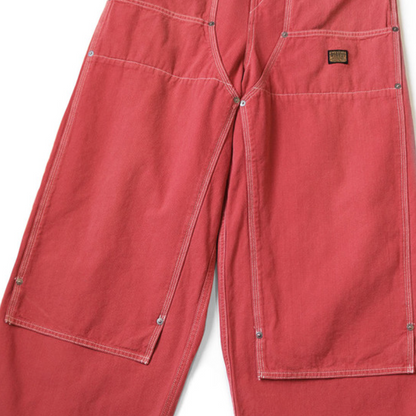 Kapital California Red Canvas W Knee Easy Baggy Pants