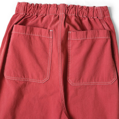 Kapital California Red Canvas W Knee Easy Baggy Pants