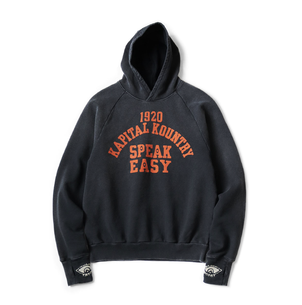 Kapital Raglan Hooded Fleece Sweatshirt (Speakeasy College Pt)