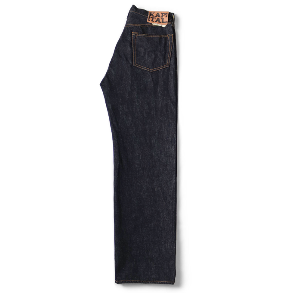 Kapital 14oz Denim 5P Selvedge Wide Leg Monkey TH