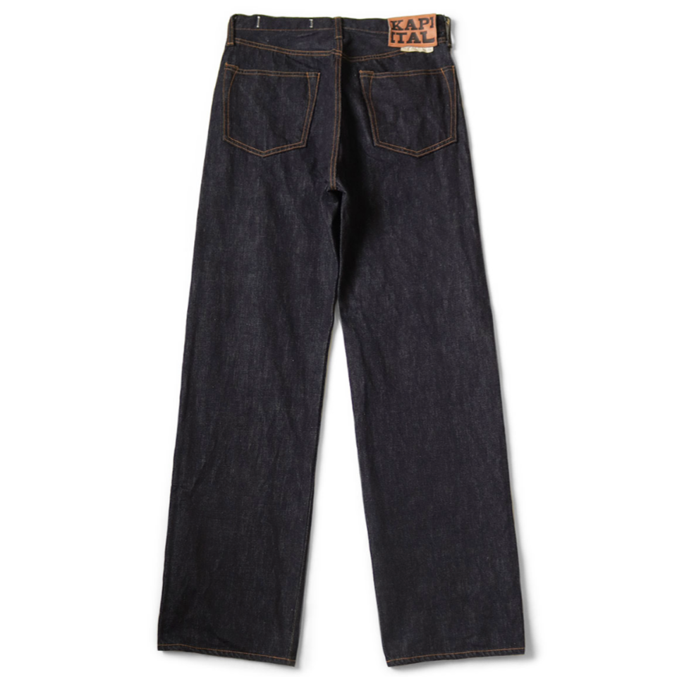 Kapital 14oz Denim 5P Selvedge Wide Leg Monkey TH